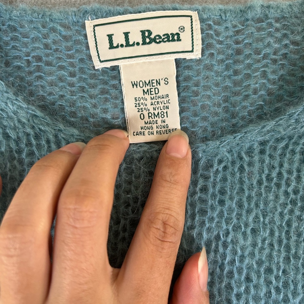 LL. Bean mohair blend knitted sweater - Picture 2 of 7